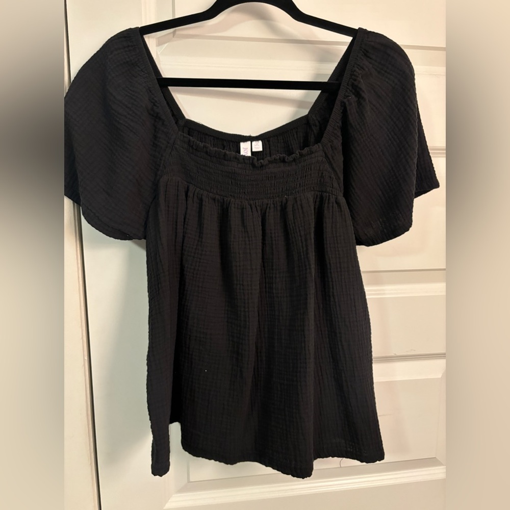 Joyspun black gauze set (top and pants) size XL
